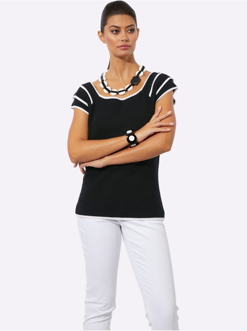 Pull En Tricot Fin Mélange De Viscose Doux - Taille Standard - Helline - Kiabi Pull En Tricot Fin Mélange De Viscose Doux - Taille Standard - Helline - Kiabi