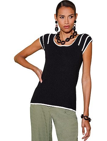 Pull En Tricot Fin Mélange De Viscose Doux - Taille Standard - helline