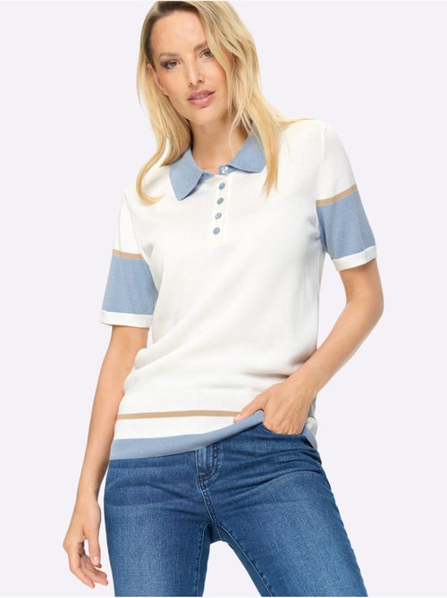 Pull En Tricot Fin Motif à Rayures Mode - Taille Standard - helline - Kiabi