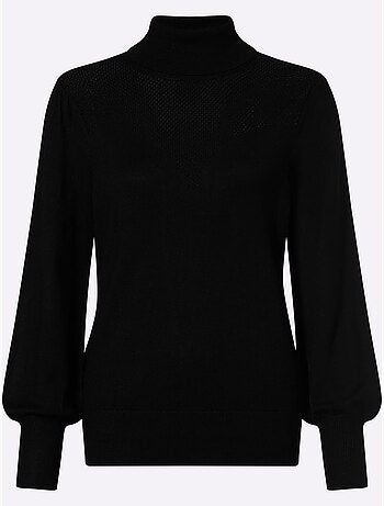 Pull En Tricot Fin Motif Ajouré Transparent Discret - Taille Standard - Helline