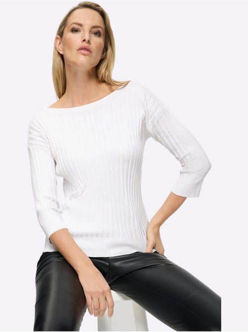 Pull En Tricot Fin Petites Pierres Brillantes Fantaisie - Taille Standard - Helline - Kiabi Pull En Tricot Fin Petites Pierres Brillantes Fantaisie - Taille Standard - Helline - Kiabi