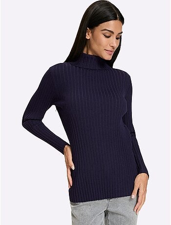 Pull en tricot fin tricot côtelé moderne - taille standard - helline