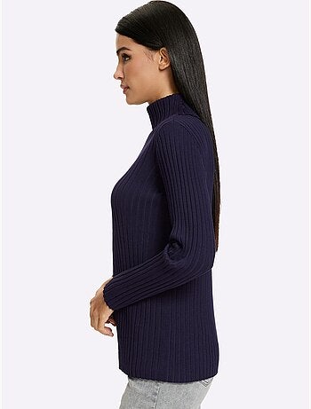 Pull en tricot fin tricot côtelé moderne - taille standard - helline
