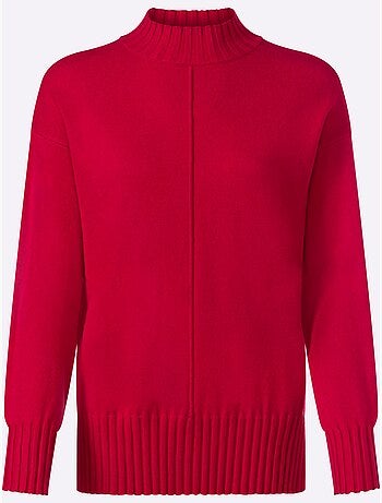Pull En Tricot Finitions Côtelées Larges - Taille Standard - Helline