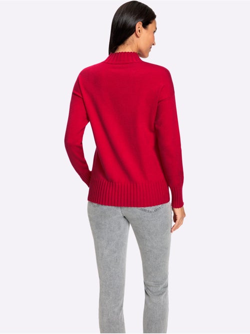 Pull En Tricot Finitions Côtelées Larges - Taille Standard - Helline - Kiabi Pull En Tricot Finitions Côtelées Larges - Taille Standard - Helline - Kiabi