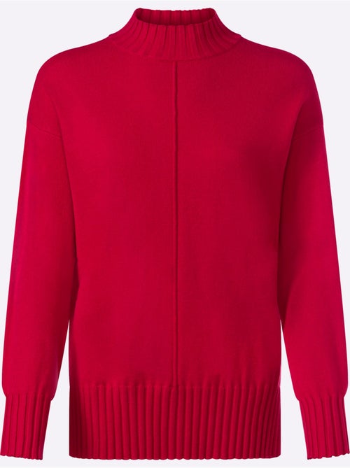 Pull En Tricot Finitions Côtelées Larges - Taille Standard - Helline - Kiabi Pull En Tricot Finitions Côtelées Larges - Taille Standard - Helline - Kiabi