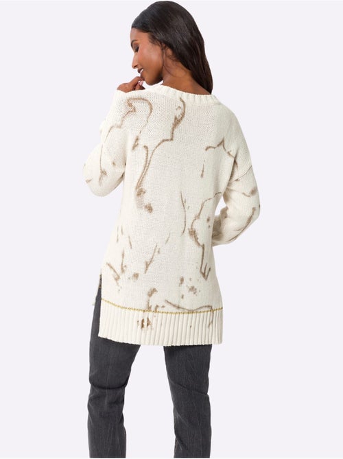 Pull En Tricot Inscription Brillante - Taille Standard - Helline - Kiabi