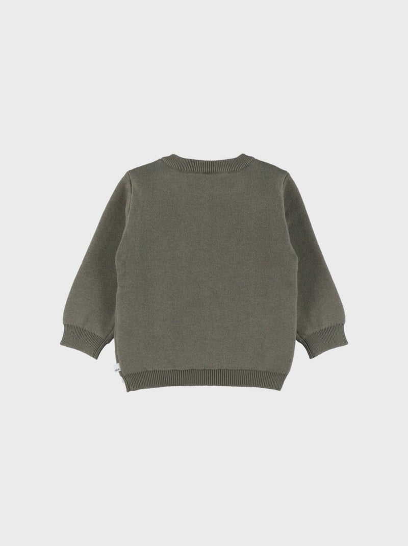 Pull en tricot kaki avec motif zèbre Noukie's Vert - Kiabi