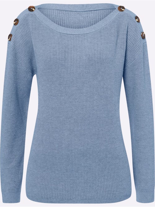 Pull En Tricot Large Encolure Ronde - Taille Standard - helline - Kiabi