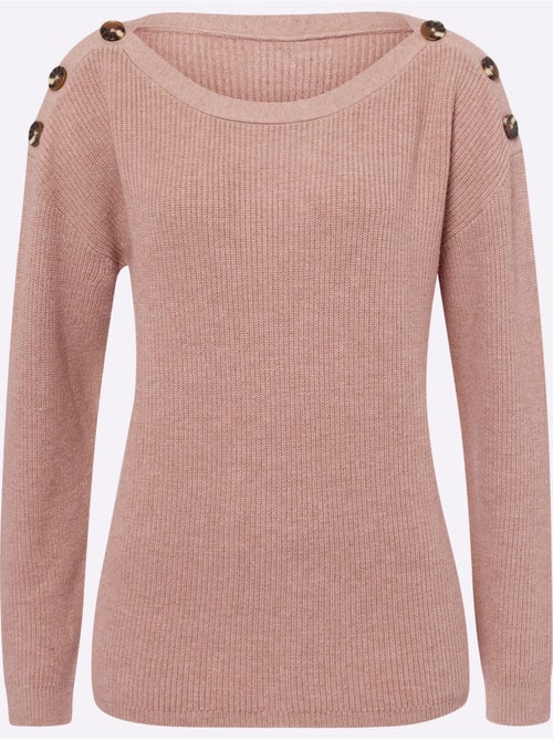 Pull En Tricot Large Encolure Ronde - Taille Standard - helline - Kiabi