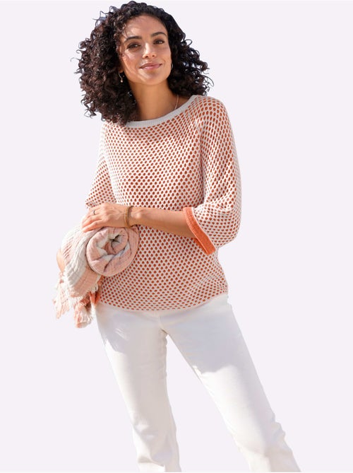 Pull En Tricot Manches 3/4 - Taille Standard - Witt - Kiabi Pull En Tricot Manches 3/4 - Taille Standard - Witt - Kiabi