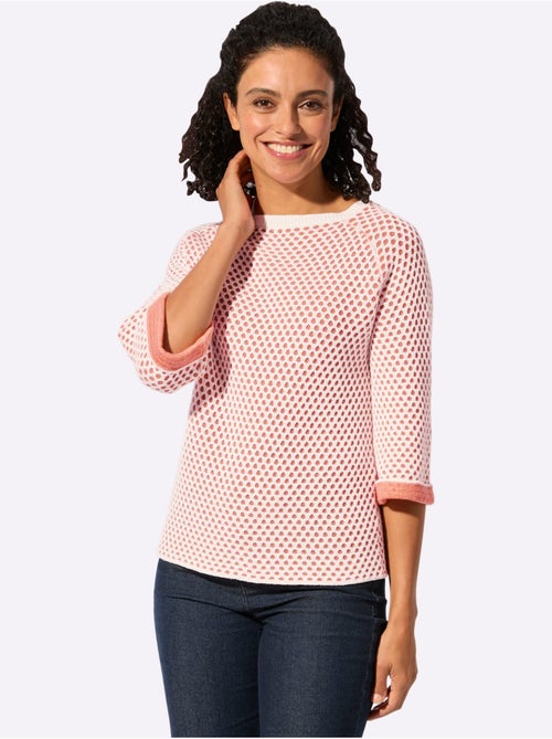 Pull En Tricot Manches 3/4 - Taille Standard - Witt - Kiabi Pull En Tricot Manches 3/4 - Taille Standard - Witt - Kiabi