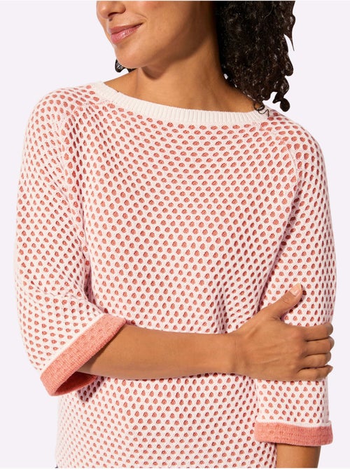 Pull En Tricot Manches 3/4 - Taille Standard - Witt - Kiabi Pull En Tricot Manches 3/4 - Taille Standard - Witt - Kiabi