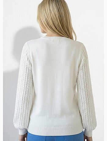 Pull en tricot manches fantaisie - Afibel