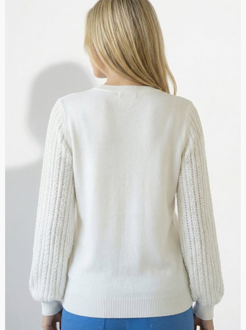 Pull en tricot manches fantaisie - Afibel - Kiabi