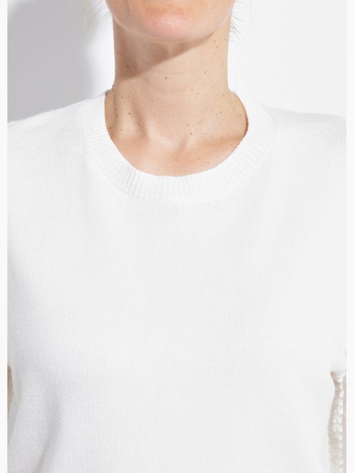Pull en tricot manches fantaisie - Afibel - Kiabi