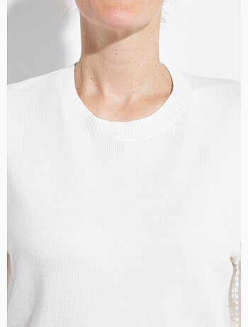 Pull en tricot manches fantaisie