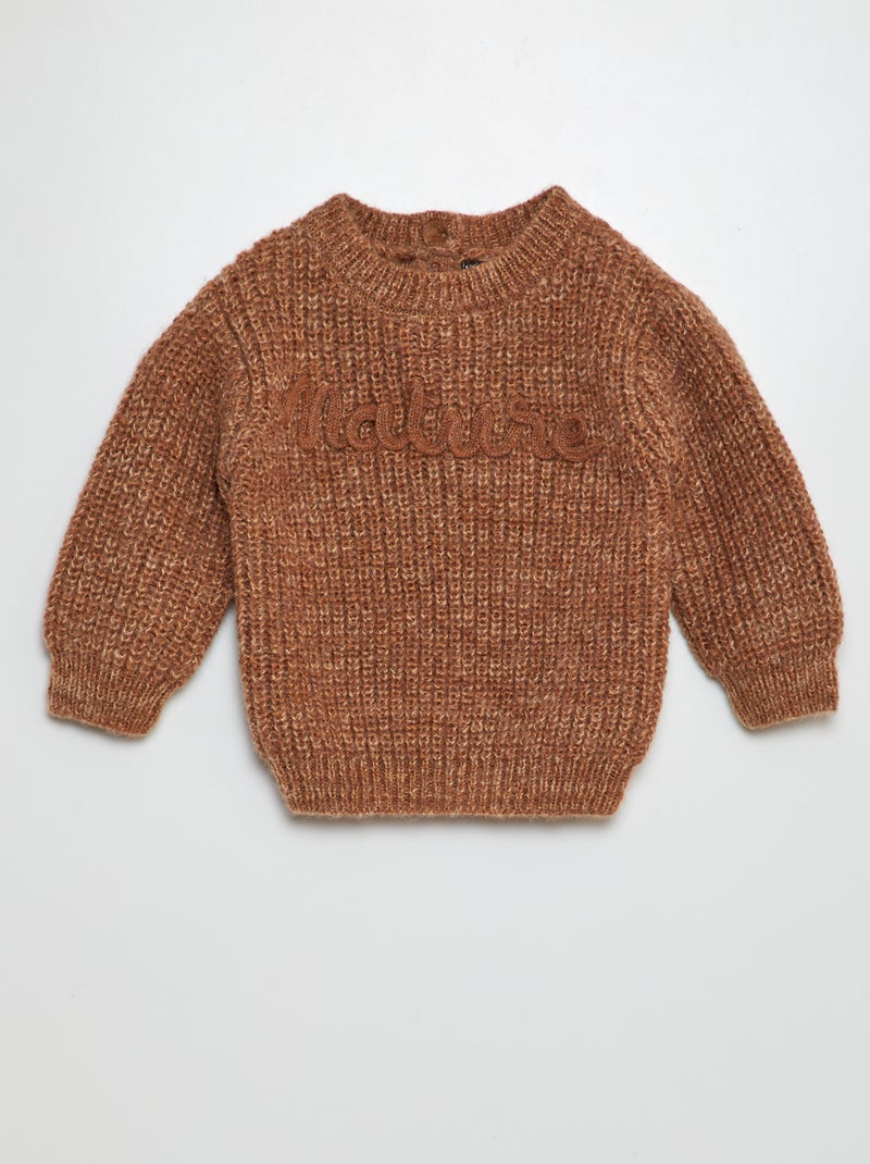 Pull en tricot Marron - Kiabi