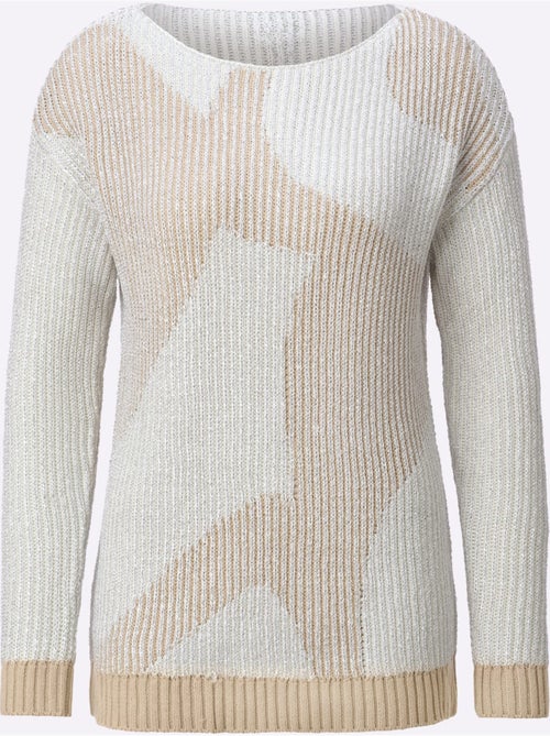 Pull en tricot mélange de cotons agréable - taille standard - helline - Kiabi Pull en tricot mélange de cotons agréable - taille standard - helline - Kiabi