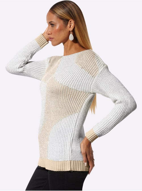 Pull en tricot mélange de cotons agréable - taille standard - helline - Kiabi Pull en tricot mélange de cotons agréable - taille standard - helline - Kiabi
