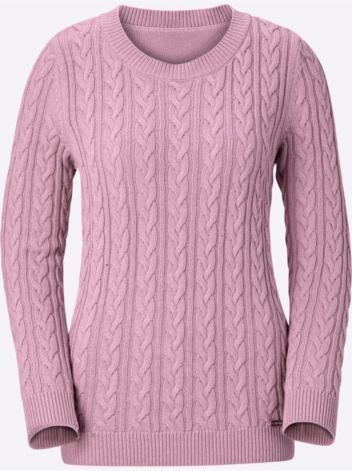 Pull en tricot motif torsadé devant et aux manches - taille standard - witt - Kiabi Pull en tricot motif torsadé devant et aux manches - taille standard - witt - Kiabi