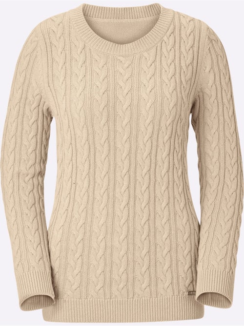 Pull en tricot motif torsadé devant et aux manches - taille standard - witt - Kiabi Pull en tricot motif torsadé devant et aux manches - taille standard - witt - Kiabi