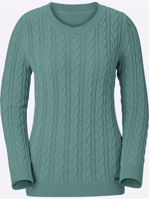 Pull en tricot motif torsadé devant et aux manches - taille standard - witt - Kiabi Pull en tricot motif torsadé devant et aux manches - taille standard - witt - Kiabi