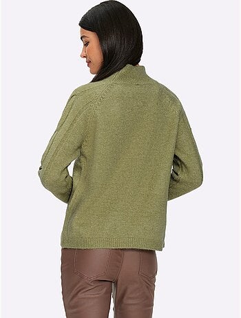 Pull En Tricot Motif Torsadé Mode - Taille Standard - Helline