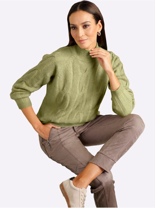Pull En Tricot Motif Torsadé Mode - Taille Standard - Helline - Kiabi