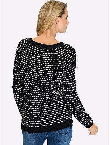 Pull En Tricot Motif Tricoté Décoratif - Taille Standard - Helline