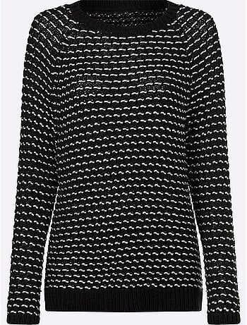 Pull En Tricot Motif Tricoté Décoratif - Taille Standard - Helline