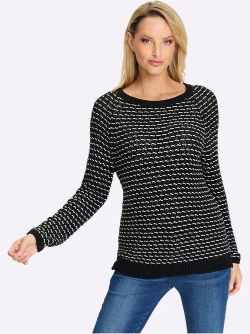 Pull En Tricot Motif Tricoté Décoratif - Taille Standard - Helline - Kiabi Pull En Tricot Motif Tricoté Décoratif - Taille Standard - Helline - Kiabi