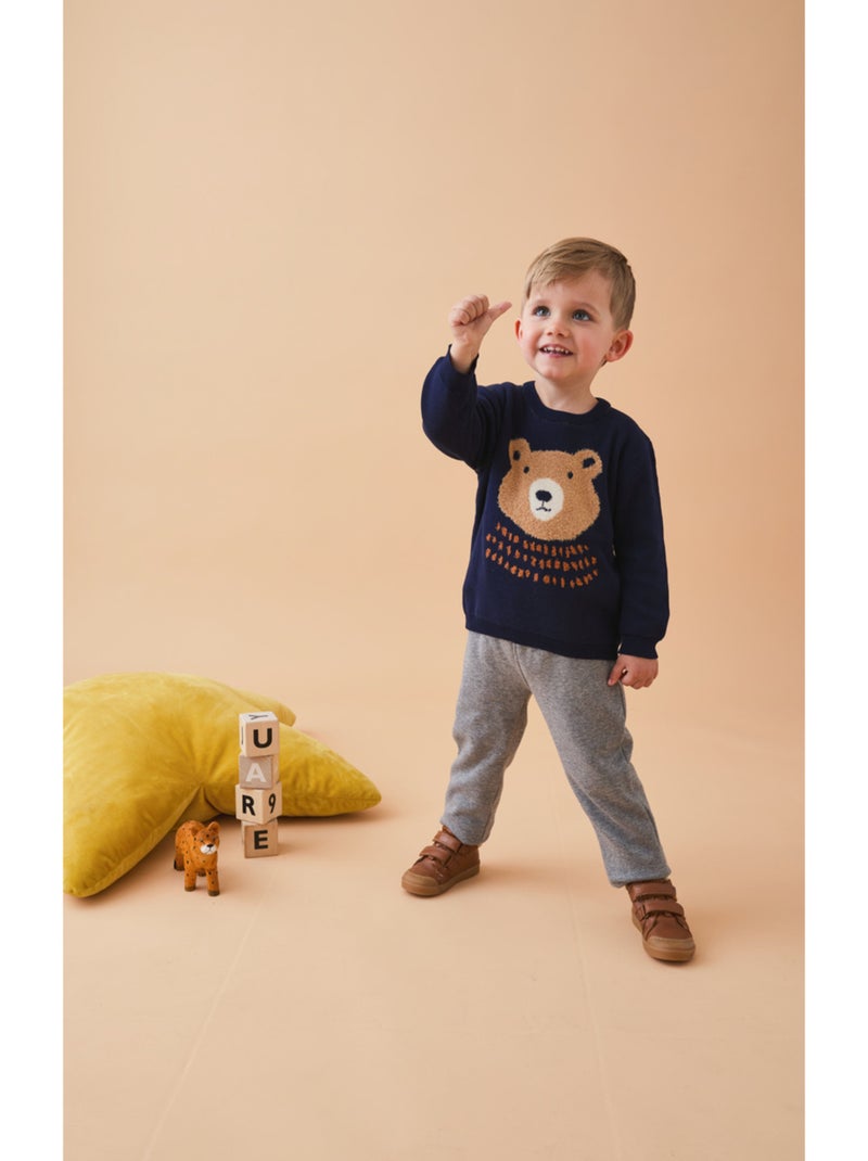 Pull en tricot, ours Noukie's Bleu - Kiabi