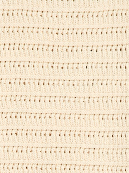 Pull en tricot point fantaisie - Kiabi