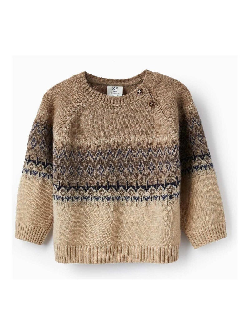 Pull en tricot pour bébé garçon   LITERATURE CLUB Beige - Kiabi
