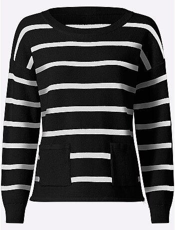 Pull En Tricot Pur Coton - Taille Standard - Helline