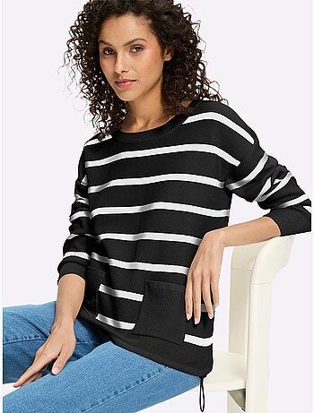 Pull En Tricot Pur Coton - Taille Standard - Helline
