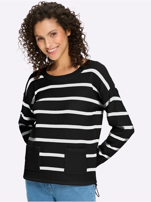 Pull En Tricot Pur Coton - Taille Standard - Helline - Kiabi Pull En Tricot Pur Coton - Taille Standard - Helline - Kiabi