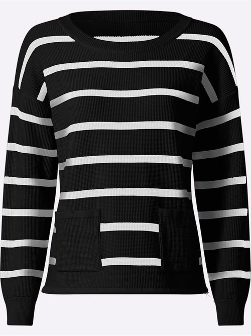 Pull En Tricot Pur Coton - Taille Standard - Helline - Kiabi Pull En Tricot Pur Coton - Taille Standard - Helline - Kiabi