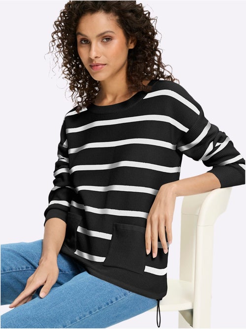 Pull En Tricot Pur Coton - Taille Standard - Helline - Kiabi Pull En Tricot Pur Coton - Taille Standard - Helline - Kiabi