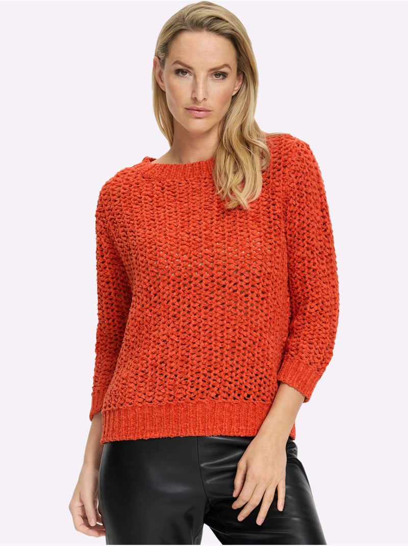 Pull En Tricot Qualité Coton - Taille Standard - Helline Terre cuite - Kiabi