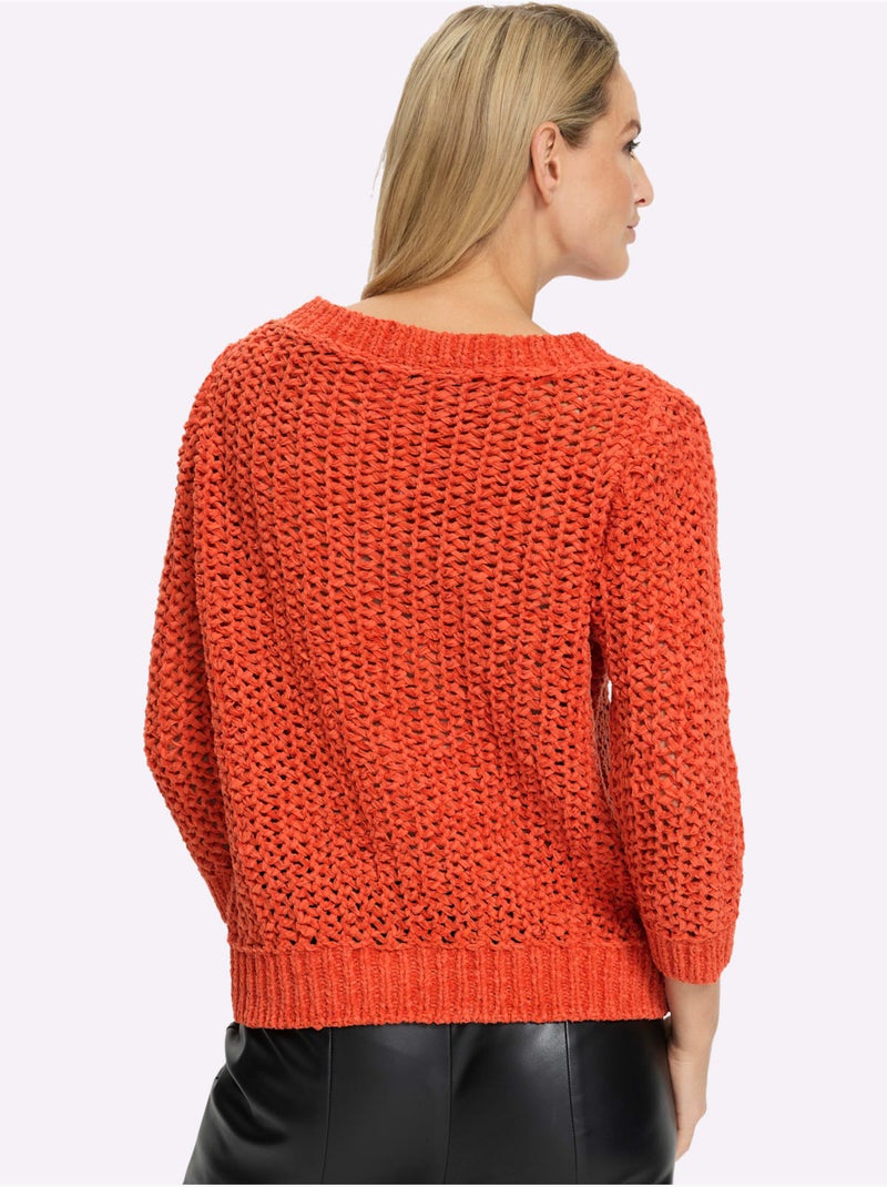 Pull En Tricot Qualité Coton - Taille Standard - Helline Terre cuite - Kiabi