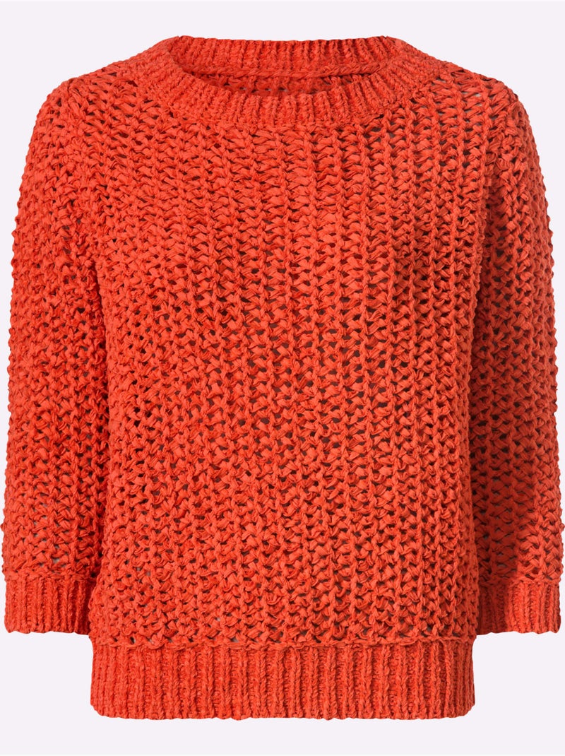 Pull En Tricot Qualité Coton - Taille Standard - Helline Terre cuite - Kiabi
