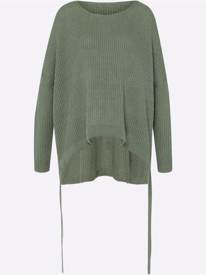 Pull En Tricot Qualité Douce Et Raffinée - Taille Standard - Helline Kaki - Kiabi
