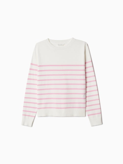 Pull en tricot rayé - Kiabi