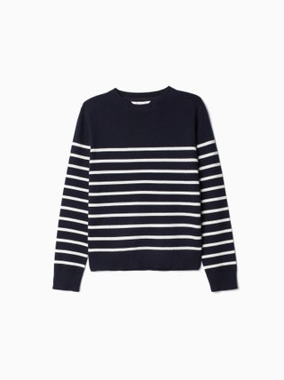 Pull en tricot rayé