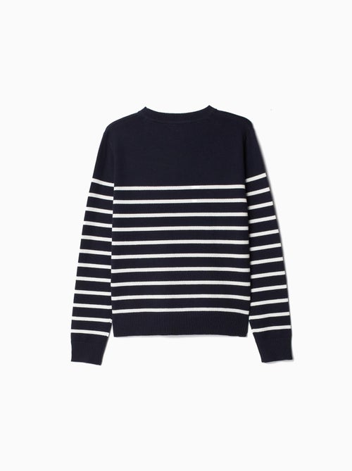 Pull en tricot rayé - Kiabi