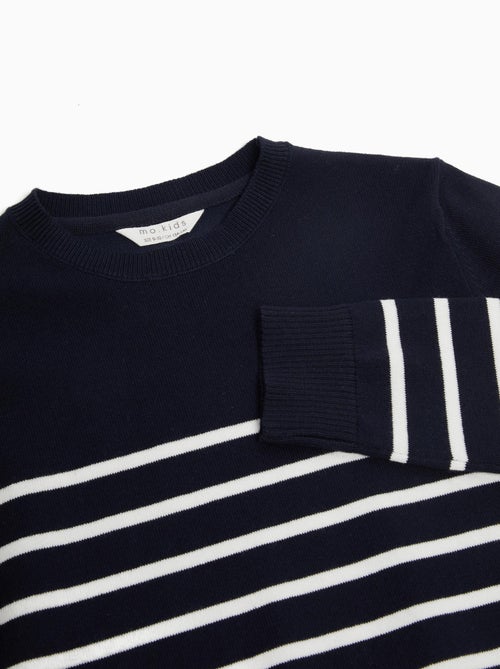 Pull en tricot rayé - Kiabi