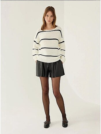 Pull en tricot rayé coupe ample