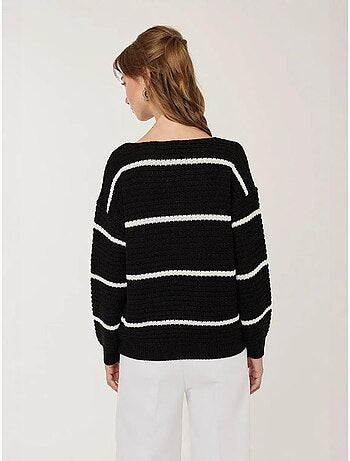 Pull en tricot rayé coupe ample